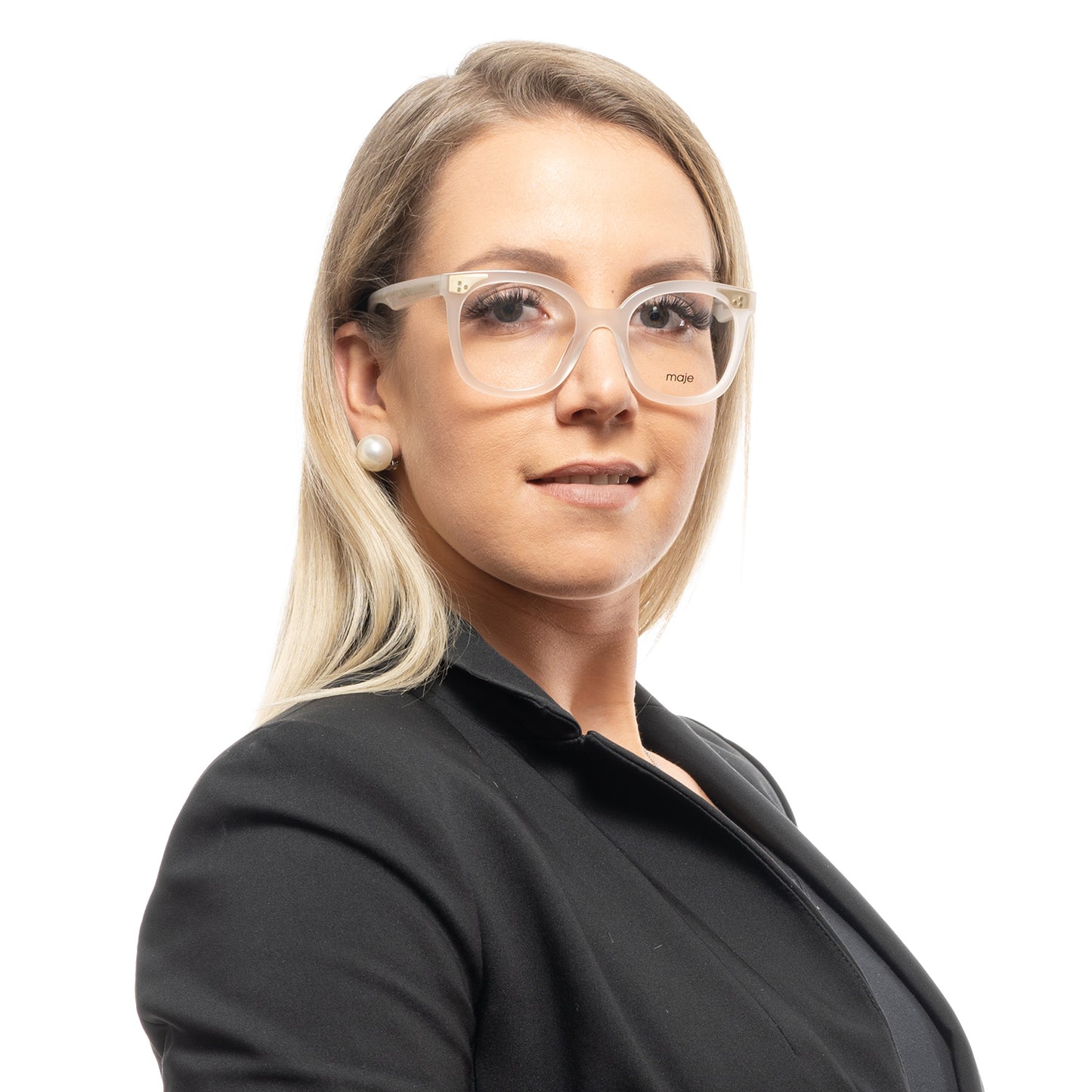 Maje Brille MJ1004 006 49 Damen Weiß