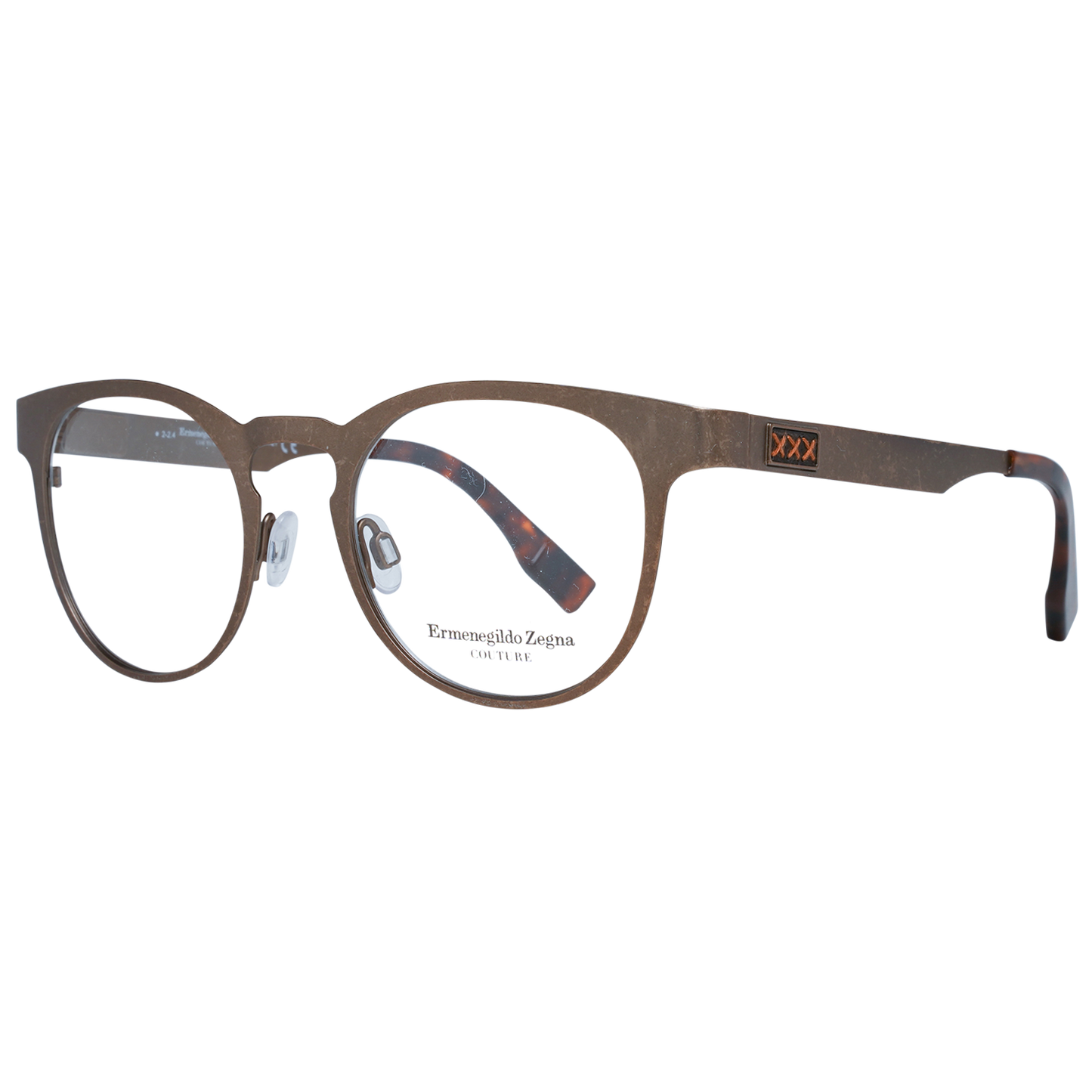 Zegna Couture Brille ZC5003 48 034 Titan Herren Bronze
