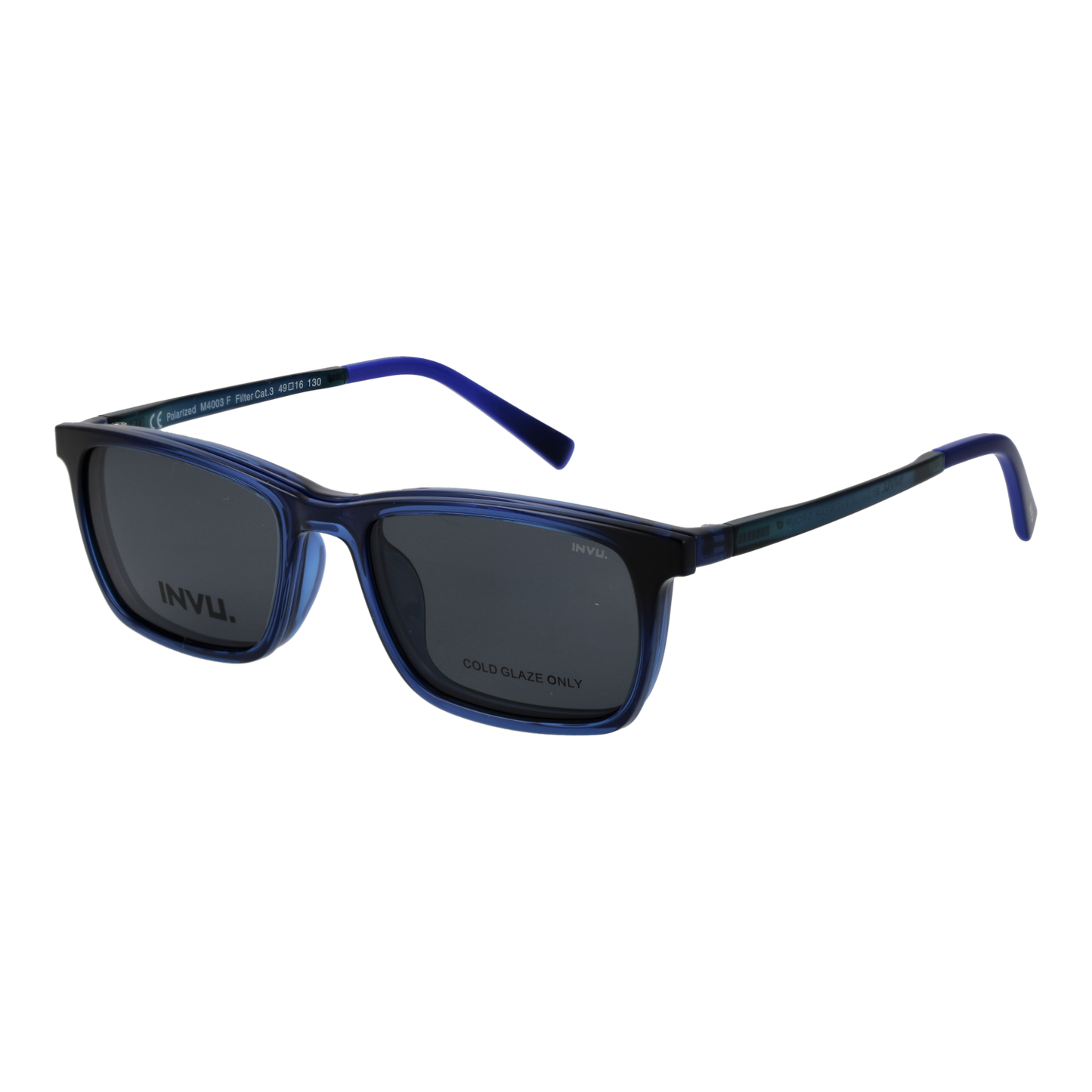 Invu Frames with Sunglasses-Clips M4003 F 49
