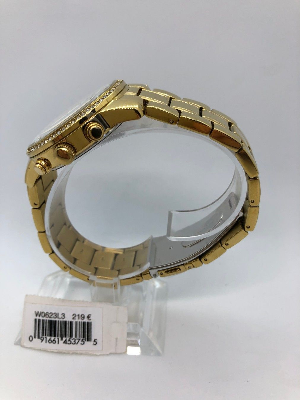 Guess Damen Analog Quarz Uhr mit Edelstahl Armband W0623L3 - Watchshop24.eu