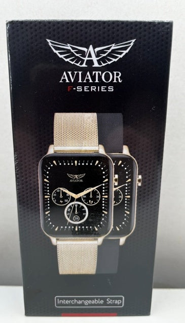 Aviator AVSW9141 Aviator F-Serie Damenuhr Quadratische Smartwatch Gold-Schwarz
