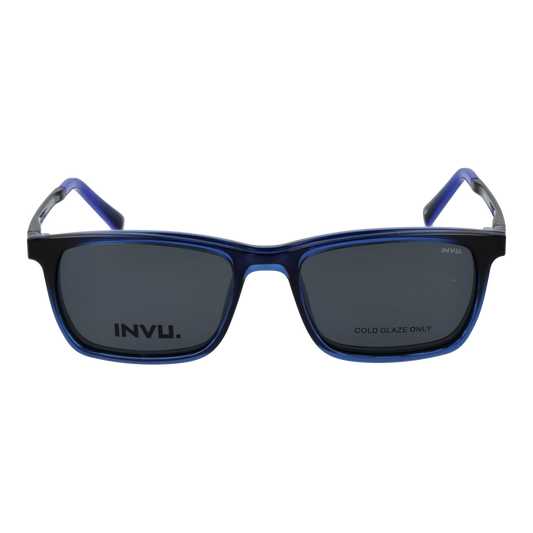 Invu Frames with Sunglasses-Clips M4003 F 49