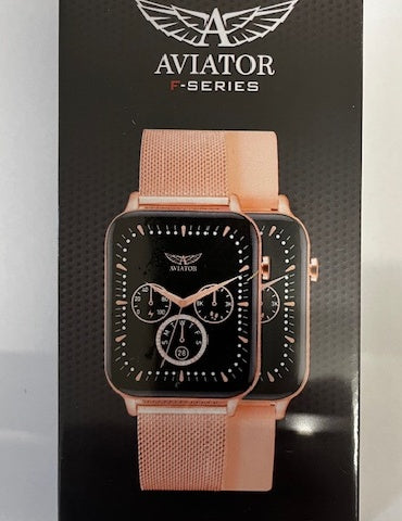 Aviator AVSW9140 Aviator F-Serie Damen Quadratische Smartwatch Rosé-Pink