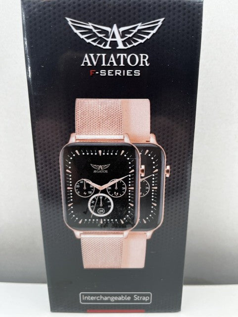 Aviator AVSW9140 Aviator F-Serie Damen Quadratische Smartwatch Rosé-Pink