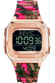 Philipp Plein PWHAA1622 Digitaluhr Hyper $hock Camouflage Pink - Watchshop24.eu