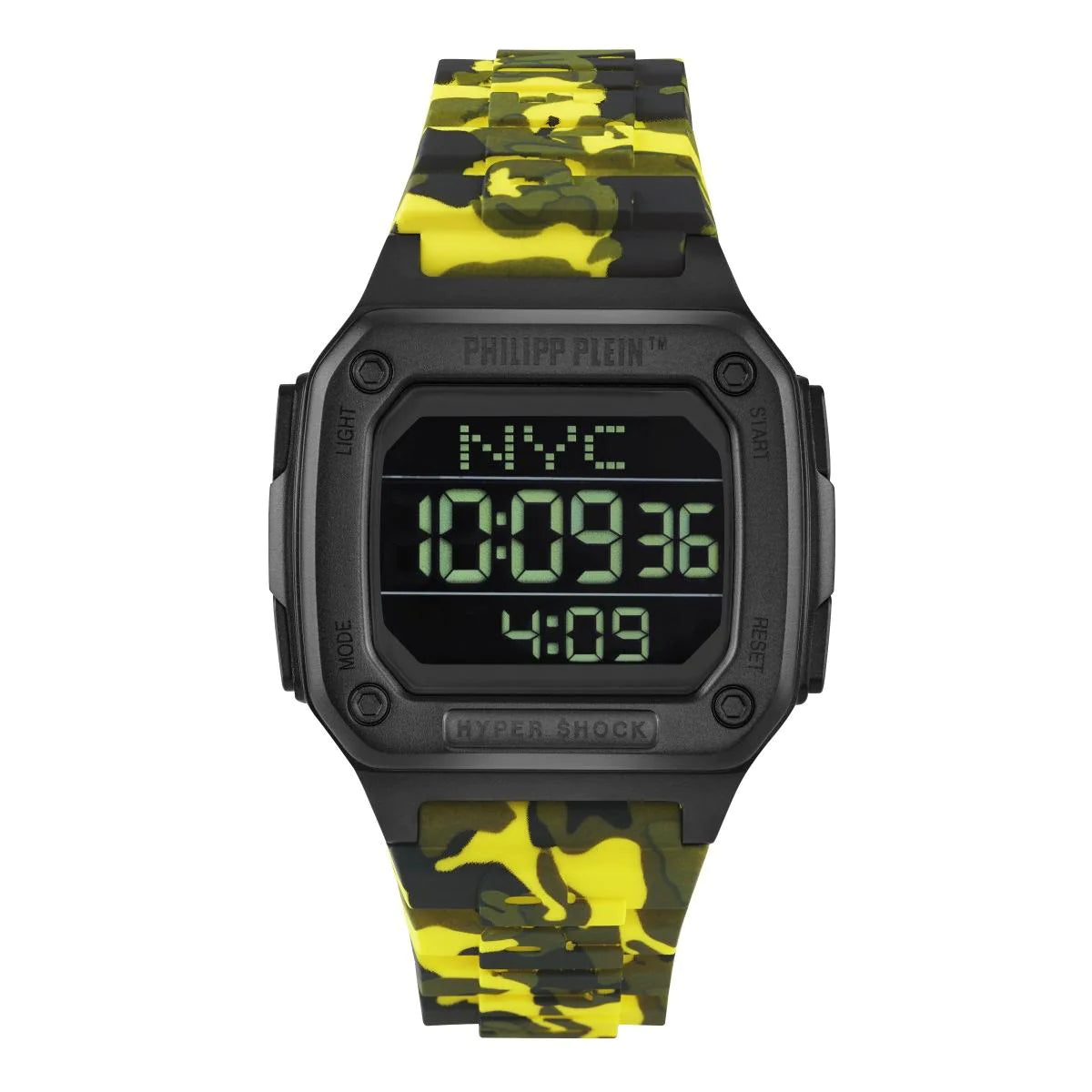 Philipp Plein PWHAA1722 Unisex Uhr Digital Quarz HYPER SHOCK schwarz Silikon - Watchshop24.eu