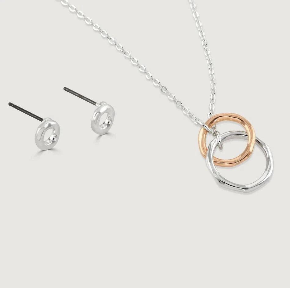 Buckley S1189 Schmuck Set Halskette & Ohrringe Silber Rose
