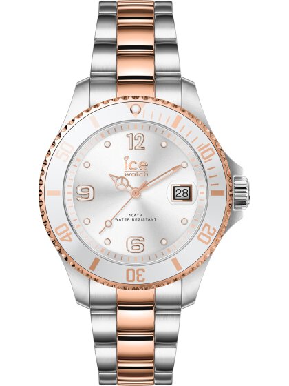 Ice Watch 017322 ICE steel Silver rose-gold Silbergraue Metallarmband Small - Watchshop24.eu