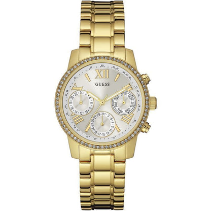 Guess Damen Analog Quarz Uhr mit Edelstahl Armband W0623L3 - Watchshop24.eu