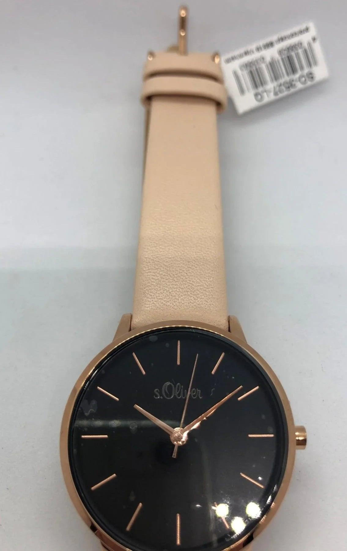 S.Oliver Uhr Leder SO-3527-LQ – Stilvoller Begleiter für jeden Anlass - Watchshop24.eu