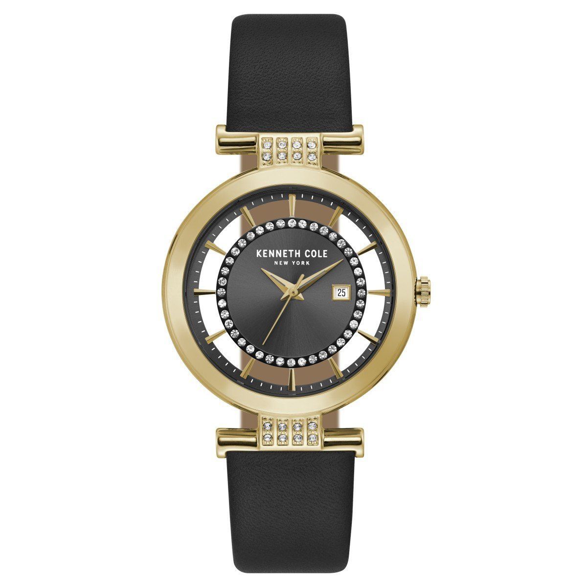 Kenneth Cole New York Damen-Armbanduhr Analog Quarz Leder KC15005008 - Watchshop24.eu